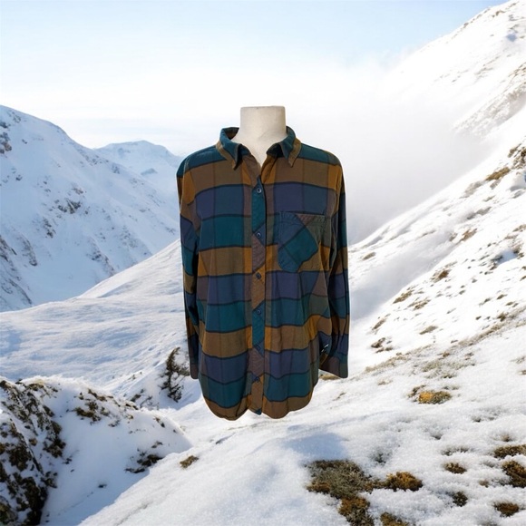 Outdoor Research Tops - Outdoor Research Standpoint Flannel Shirt Womens XL Plaid Pocket Gorpcore